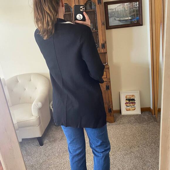 Zara Knit black and white trim cardigan size small - Picture 3 of 7